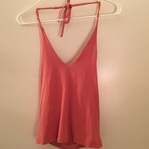 small banana republic pink/orange halter tank top